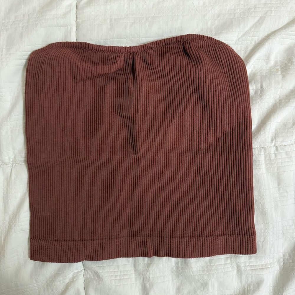 Elegant mauve Ribbed tube top